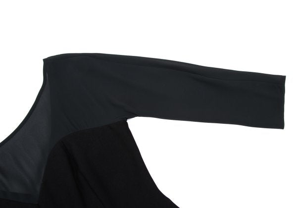 Sybilla Sheer Top Panel Midi Dress Black Size 40