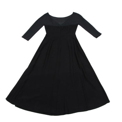 Sybilla Sheer Top Panel Midi Dress Black Size 40