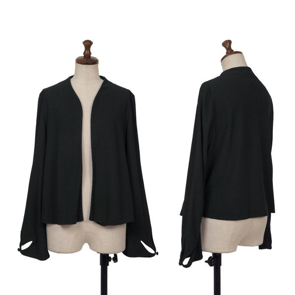 Sybilla Flower Cut Sleeve Buttonless Cardigan Navy Size 40