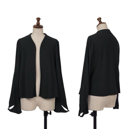 Sybilla Flower Cut Sleeve Buttonless Cardigan Navy Size 40