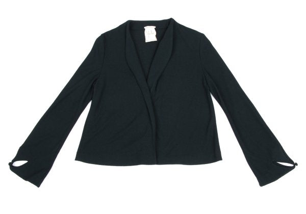 Sybilla Flower Cut Sleeve Buttonless Cardigan Navy Size 40