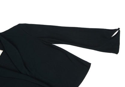 Sybilla Flower Cut Sleeve Buttonless Cardigan Navy Size 40