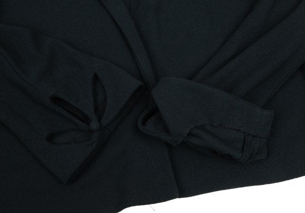 Sybilla Flower Cut Sleeve Buttonless Cardigan Navy Size 40
