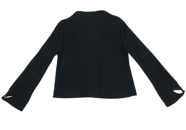 Sybilla Flower Cut Sleeve Buttonless Cardigan Navy Size 40