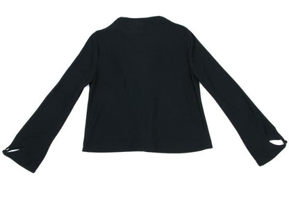 Sybilla Flower Cut Sleeve Buttonless Cardigan Navy Size 40