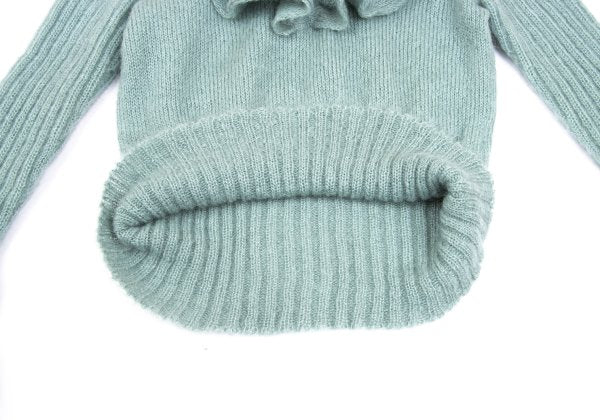 Sybilla Light Blue Mohair Blend Ruffle Knit Sweater Size M