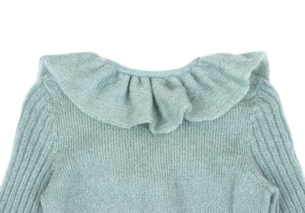 Sybilla Light Blue Mohair Blend Ruffle Knit Sweater Size M