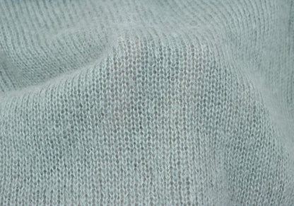 Sybilla Light Blue Mohair Blend Ruffle Knit Sweater Size M