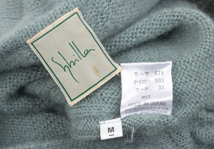 Sybilla Light Blue Mohair Blend Ruffle Knit Sweater Size M