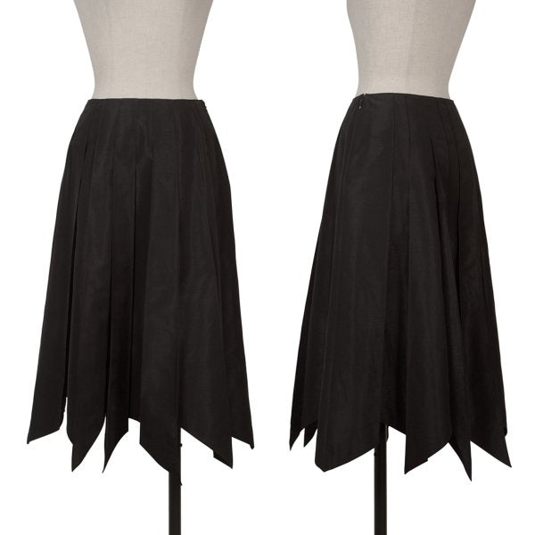 Sybilla Glossy Nep Zigzag Pleated Skirt Black Size M
