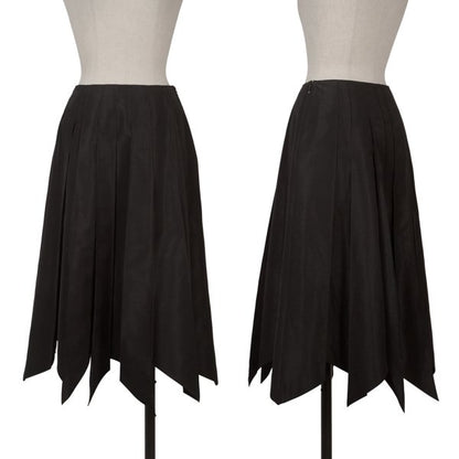Sybilla Glossy Nep Zigzag Pleated Skirt Black Size M