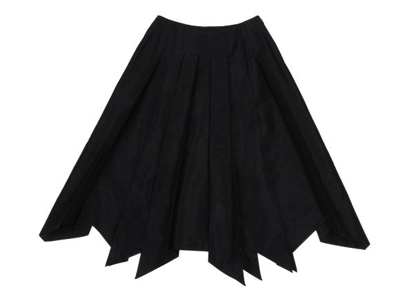 Sybilla Glossy Nep Zigzag Pleated Skirt Black Size M