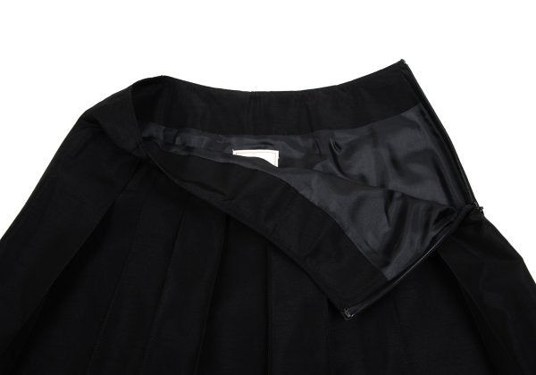 Sybilla Glossy Nep Zigzag Pleated Skirt Black Size M