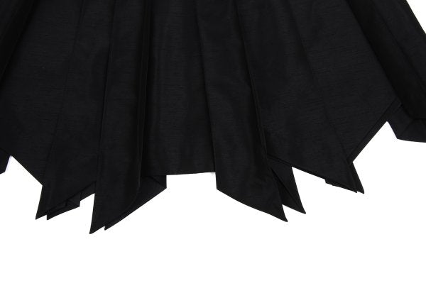 Sybilla Glossy Nep Zigzag Pleated Skirt Black Size M