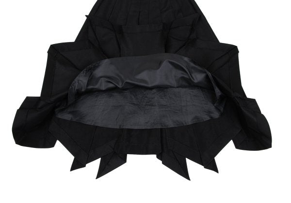 Sybilla Glossy Nep Zigzag Pleated Skirt Black Size M