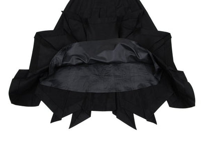 Sybilla Glossy Nep Zigzag Pleated Skirt Black Size M