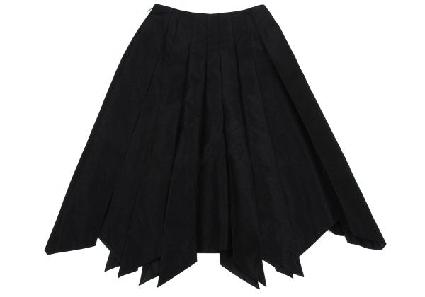 Sybilla Glossy Nep Zigzag Pleated Skirt Black Size M