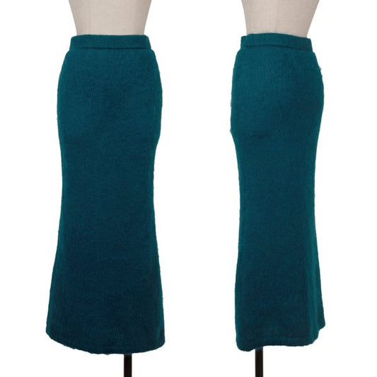 Sybilla Turquoise Brushed Wool Nylon Knit Skirt Size 63-90