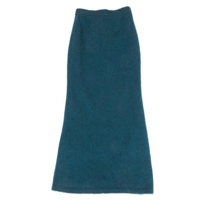 Sybilla Turquoise Brushed Wool Nylon Knit Skirt Size 63-90