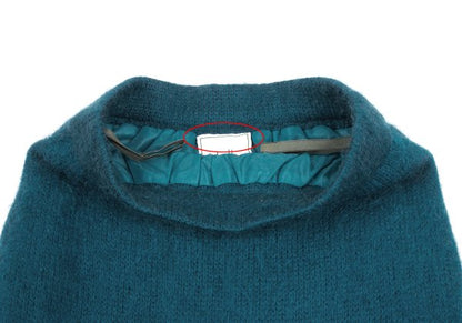 Sybilla Turquoise Brushed Wool Nylon Knit Skirt Size 63-90
