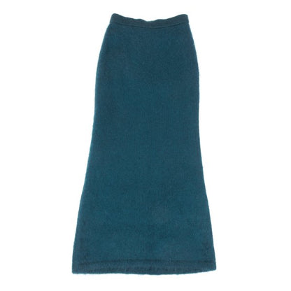 Sybilla Turquoise Brushed Wool Nylon Knit Skirt Size 63-90