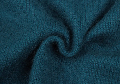 Sybilla Turquoise Brushed Wool Nylon Knit Skirt Size 63-90