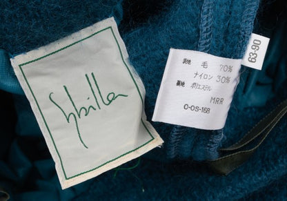 Sybilla Turquoise Brushed Wool Nylon Knit Skirt Size 63-90