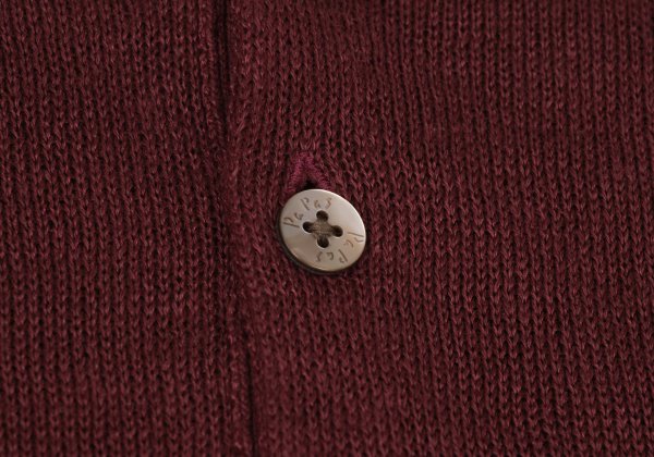 Papas Bordeaux Linen Henley Knit Vest Size 50L