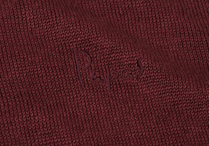 Papas Bordeaux Linen Henley Knit Vest Size 50L