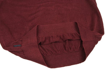 Papas Bordeaux Linen Henley Knit Vest Size 50L