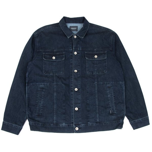 Papas Washed Stretch Indigo Denim Jacket Size 50L