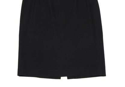agnes b. Wool Gabardine A-Line Midi Skirt Black Size 40