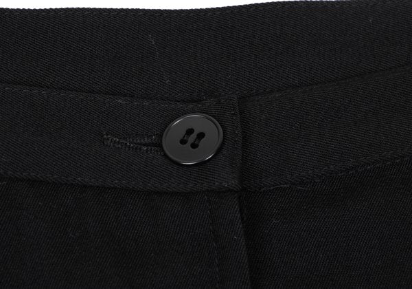 agnes b. Wool Gabardine A-Line Midi Skirt Black Size 40