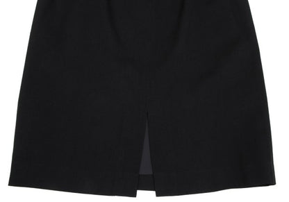 agnes b. Wool Gabardine A-Line Midi Skirt Black Size 40