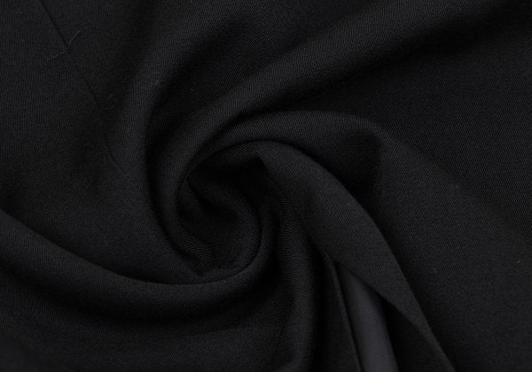 agnes b. Wool Gabardine A-Line Midi Skirt Black Size 40