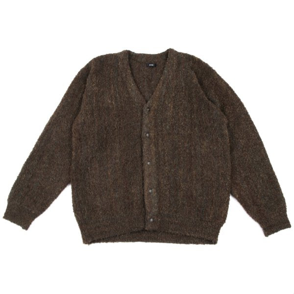 BEAMS Boucle Stripe Knit Cardigan Brown Multi Size L