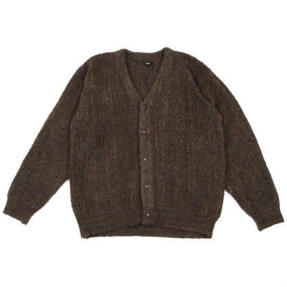 BEAMS Boucle Stripe Knit Cardigan Brown Multi Size L