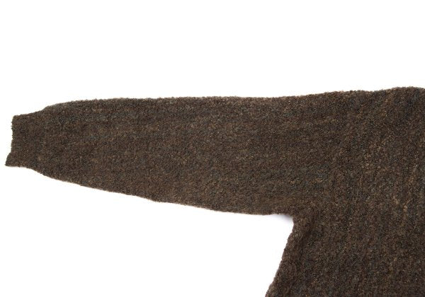 BEAMS Boucle Stripe Knit Cardigan Brown Multi Size L
