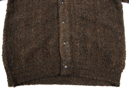 BEAMS Boucle Stripe Knit Cardigan Brown Multi Size L