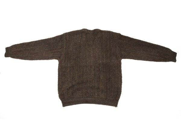 BEAMS Boucle Stripe Knit Cardigan Brown Multi Size L