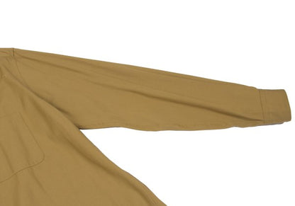 Y's for men Wool Cotton Long Sleeve Shirt Mustard Size L
