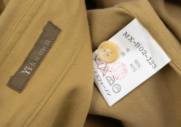 Y's for men Wool Cotton Long Sleeve Shirt Mustard Size L