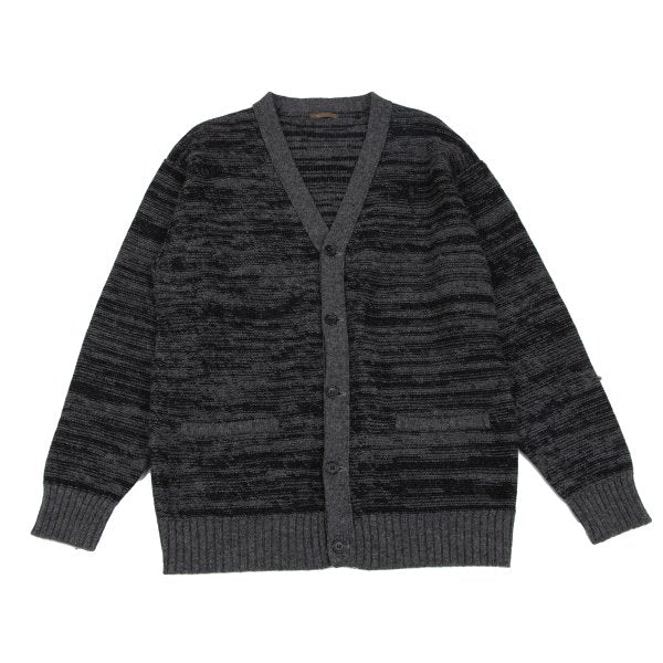Y's for men Wool Melange Knit Cardigan Grey/Black Size L