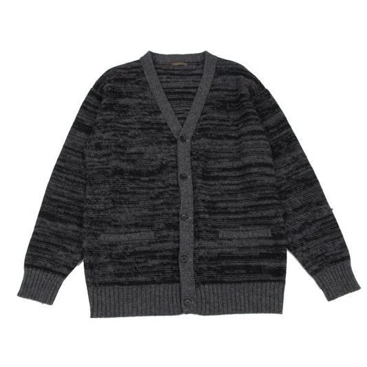 Y's for men Wool Melange Knit Cardigan Grey/Black Size L