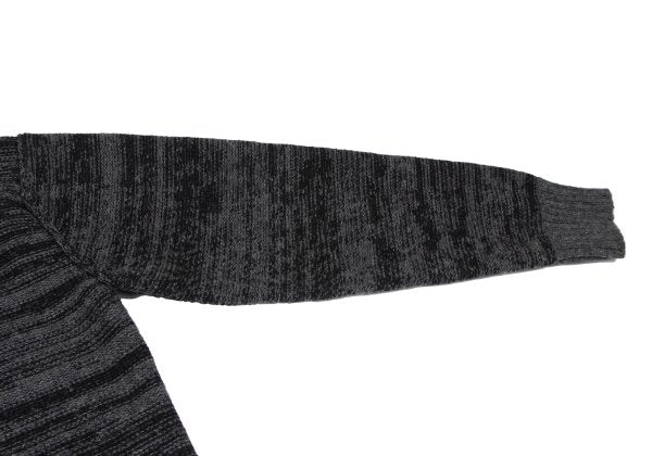 Y's for men Wool Melange Knit Cardigan Grey/Black Size L