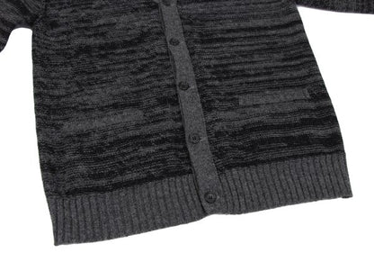 Y's for men Wool Melange Knit Cardigan Grey/Black Size L