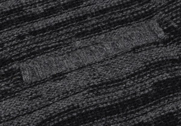 Y's for men Wool Melange Knit Cardigan Grey/Black Size L