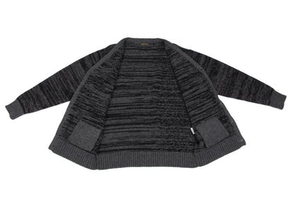 Y's for men Wool Melange Knit Cardigan Grey/Black Size L