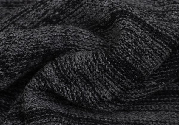 Y's for men Wool Melange Knit Cardigan Grey/Black Size L