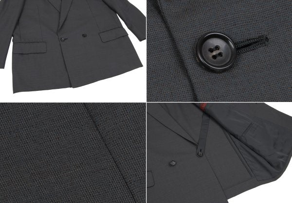 COMME des GARCONS HOMME DEUX Wool Double Blazer Gray Size L